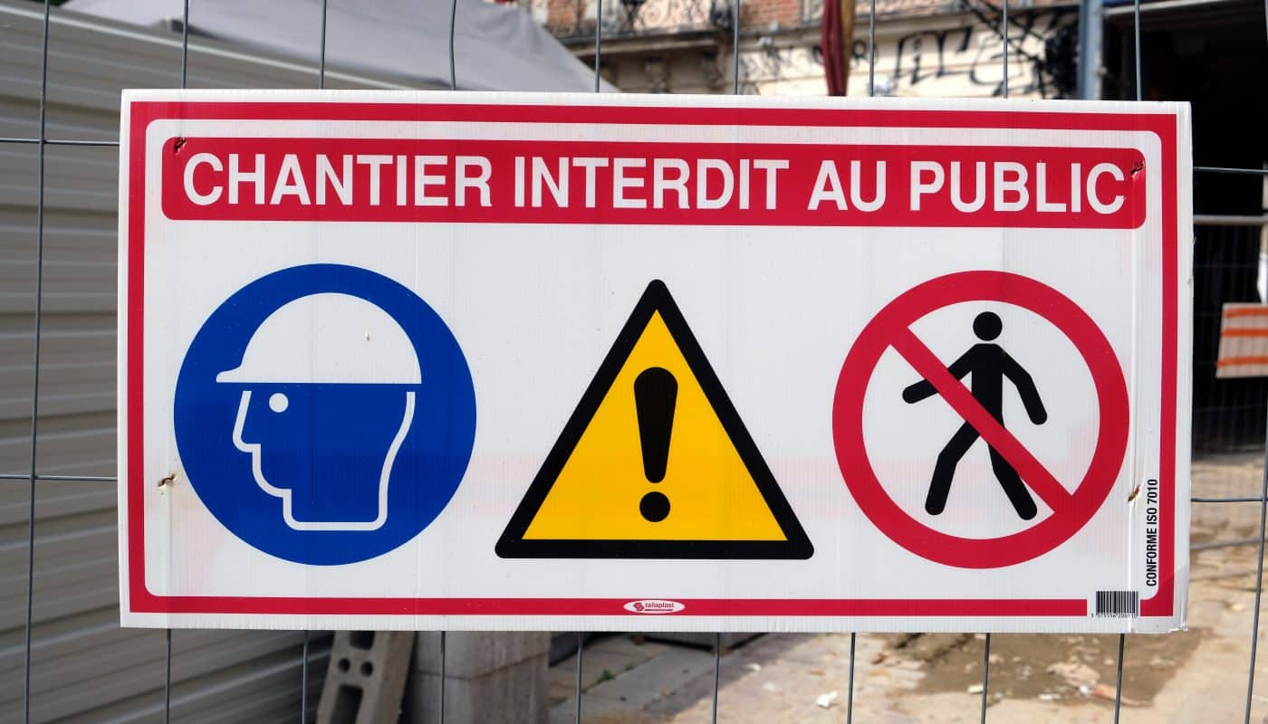 panneau de chantier